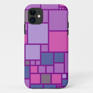 Case-Mate iPhone Case Carrés géométriques modernes Abstraits   Violet ro