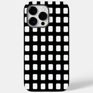 Coque Pour Pour iPhone 14 Pro Max Carrés noir et blanc classique moderne