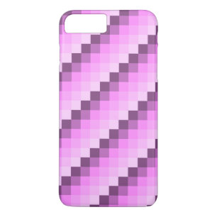 Coque iPhone 8 Plus/7 Plus Carrés rose et violet