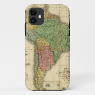 Etui iPhone Case-Mate Carte 1826 de l'Amérique du Sud de cru par Anthony