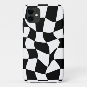 Case-Mate iPhone Case Carte à damiers noire et blanche