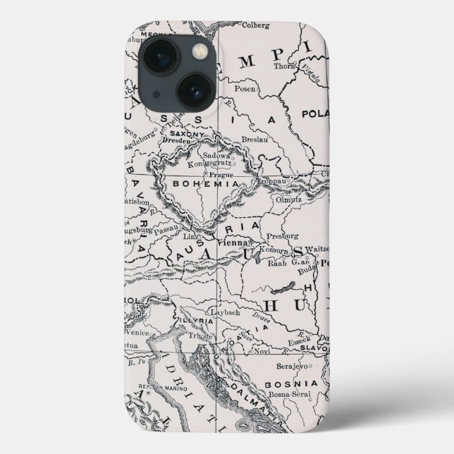 COQUES Case-Mate iPhone CARTE : ALLEMAGNE ET AUTRICHE (Verso)