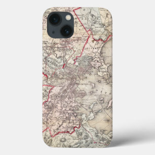 iPhone 13 Coque Carte : Boston, 1883