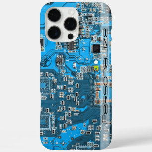 Coques iPhone 16 Pro Max Carte circuit bleu circuit imprimé à circuit impri