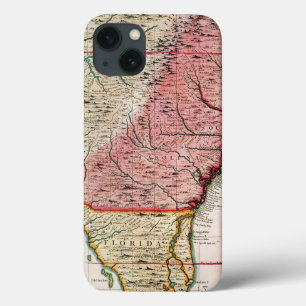 iPhone 13 CASE CARTE COLONIALE DE L'AMÉRIQUE, 1733