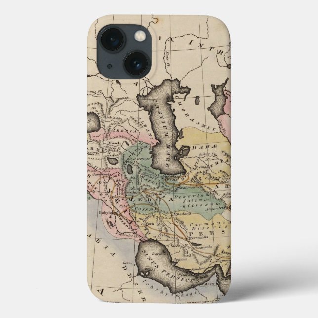 Coques Case-Mate iPhone Carte d'atlas de l'Asie (Verso)