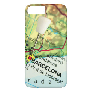 Case-Mate iPhone Case Carte de Barcelone avec une épingle