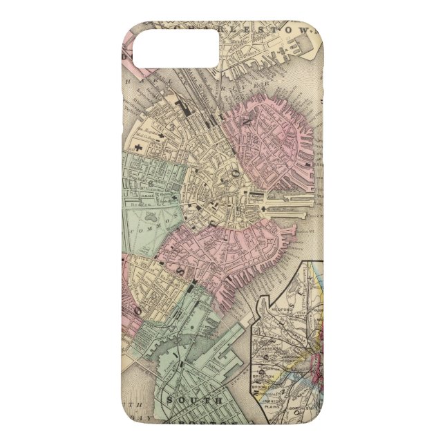 Coques Case-Mate iPhone Carte de Boston par Mitchell (Dos)