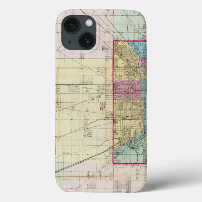 Coques Case-Mate iPhone Carte de Chicago (Verso)