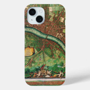 Coque Pour iPhone 15 Carte de la rue antique de Londres par Johannes de