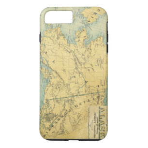 Coque iPhone 8 Plus/7 Plus Carte de l'Alaska