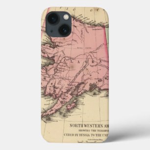 iPhone 13 Case Carte de nanowatt Amérique par Mitchell