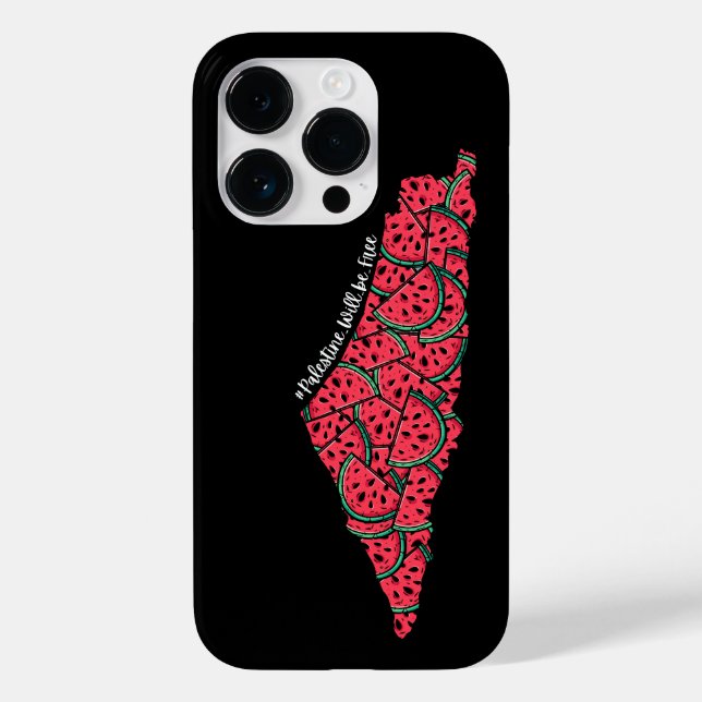Coques Case-Mate iPhone Carte de Palestine remplie de pastèques | Palestin (Verso)