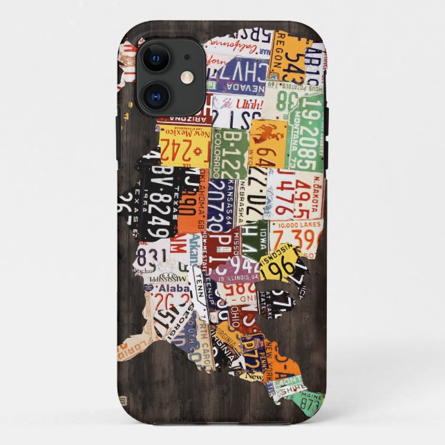 Coques Case-Mate iPhone Carte de plaque minéralogique des Etats-Unis - (Dos)