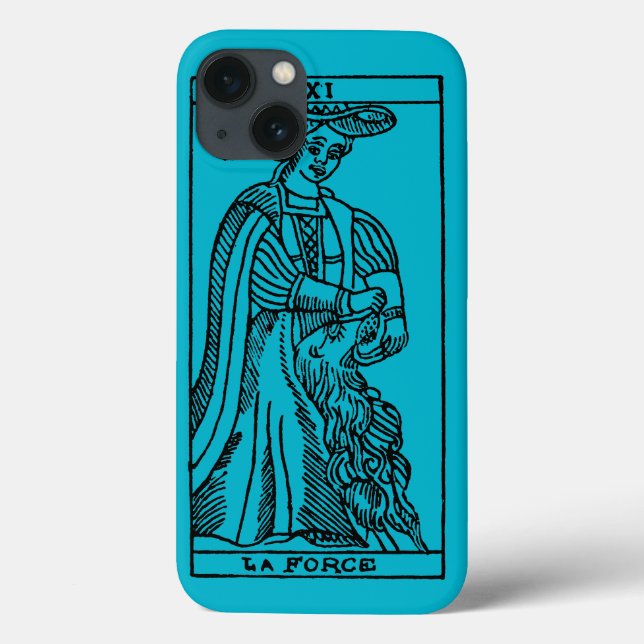 Coques Case-Mate iPhone Carte de tarot : Force (Verso)