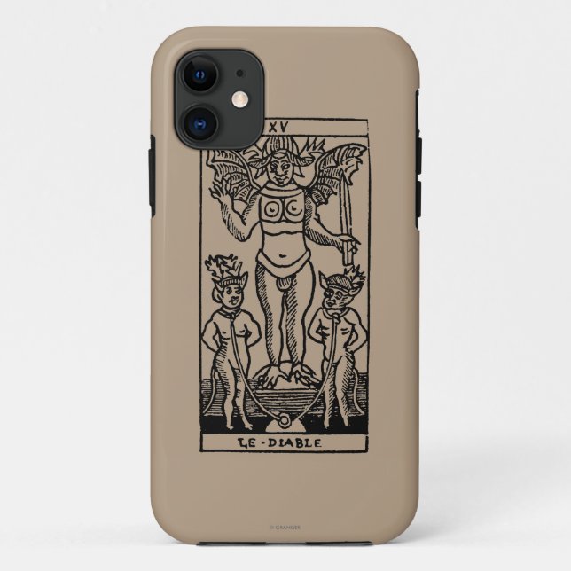 Coques Case-Mate iPhone Carte de tarot : Le diable (Dos)