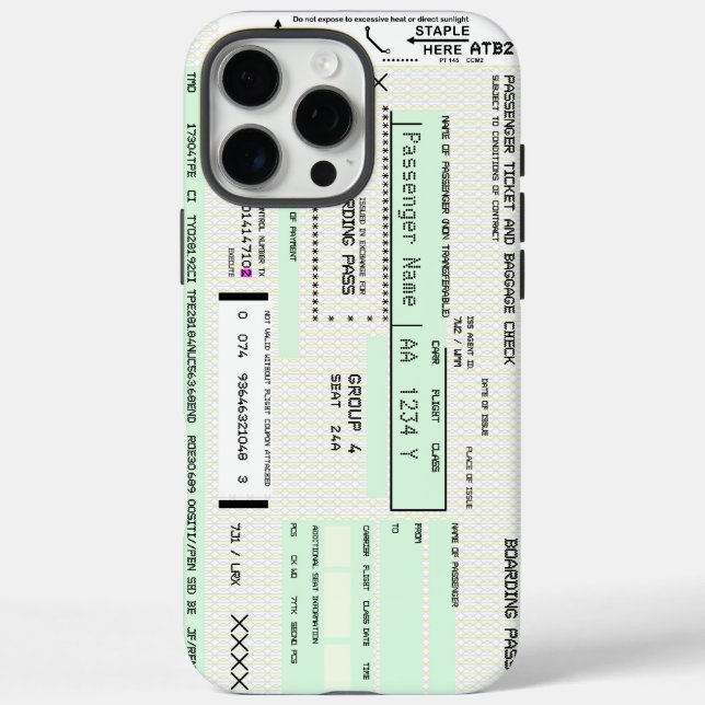Coques Case-Mate iPhone Carte D'Embarquement Personnalisable Ajuster Ce Ve (Verso)
