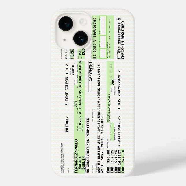 Coques Case-Mate iPhone Carte d'embarquement - Rétro (Verso)