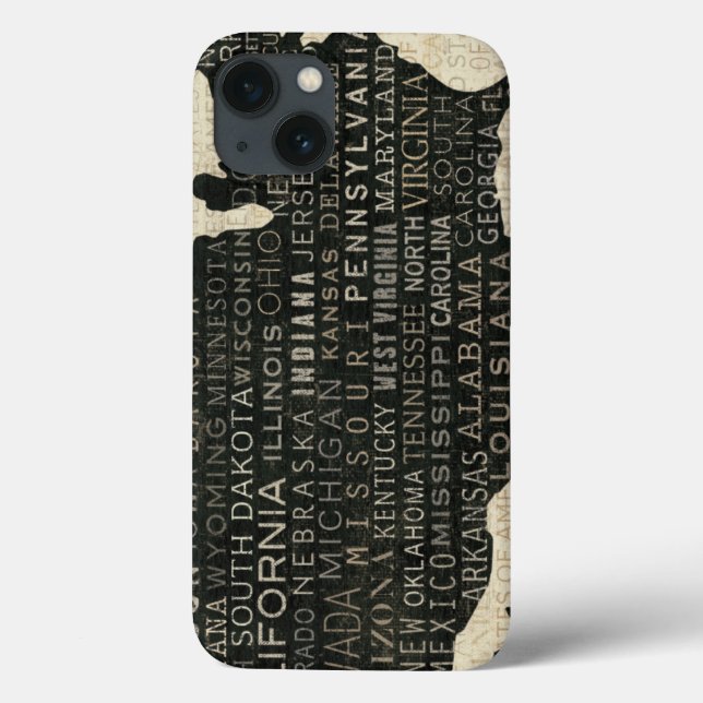 Coques Case-Mate iPhone Carte des États-Unis (Verso)