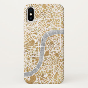 Coque Case-Mate Pour iPhone Carte dorée de ville de Londres