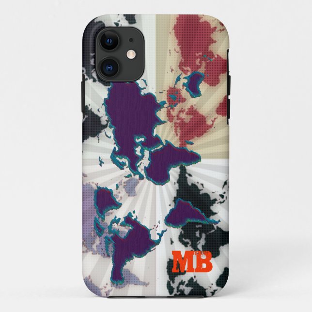 Coques Case-Mate iPhone Carte du monde cool différente (Dos)