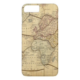 Coque iPhone 7 Plus Carte du monde sur la projection de Mercators