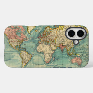 Coques iPhone 16 Plus Carte du monde vintage