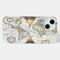 Carte du Vieux Monde antique par Hendrik Hondius,