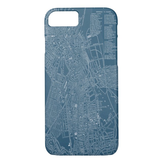 Coques Case-Mate iPhone Carte graphique de Boston (Dos)
