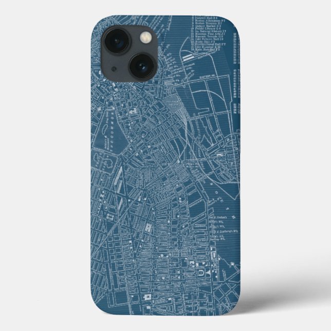 Coques Case-Mate iPhone Carte graphique de Boston (Verso)