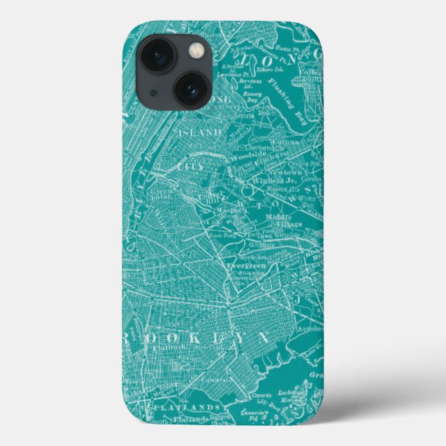 Coques Case-Mate iPhone Carte graphique de New York (Verso)