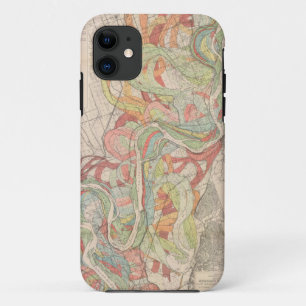 Coques Pour iPhone Carte historique du fleuve Mississippi