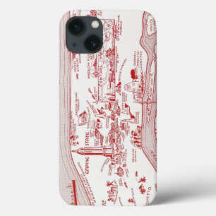 Etui iPhone 13 CARTE : MANHATTAN, c1935