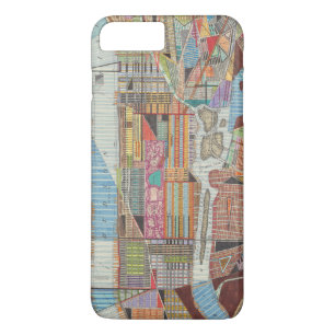 Coque iPhone 8 Plus/7 Plus Carte moderne de New York III