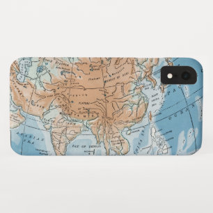 Case-Mate iPhone Case Carte physique de l'Asie (1916)