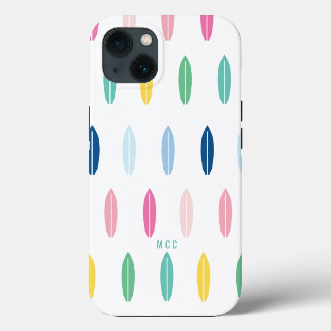 Coques Case-Mate iPhone Carte Rainbow Surfboard personnalisée (Verso)