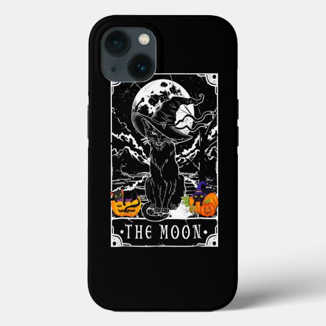 Coques Case-Mate iPhone Carte Tarot Crescent Moon Et Casquette Chat Noir H (Verso)