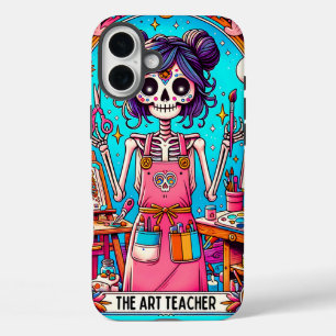 Coques iPhone 16 Plus Carte Tarot de professeur d'art