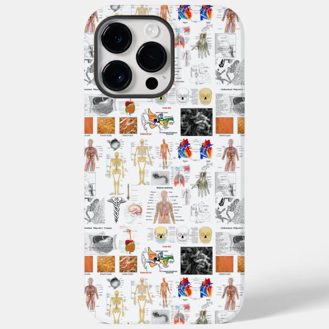 Coques Case-Mate iPhone Cartes Médicales de l'anatomie humaine (Verso)