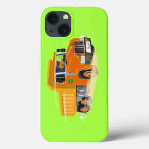 Coques Pour iPhone Cartographie de camion à vidange jaune pour enfant