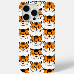 Coque iPhone 15 Pro Max Carton doux et souriant tigre