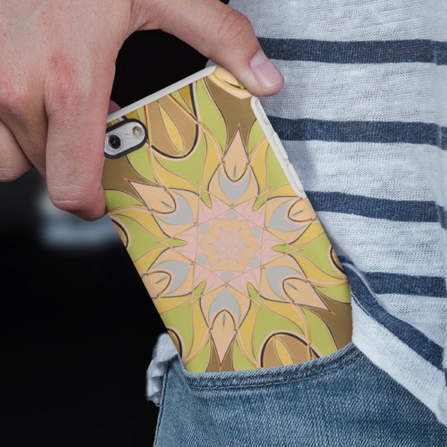 Coques Case-Mate iPhone Carton Mandala Flower orange vert et bleu (Créateur téléchargé)