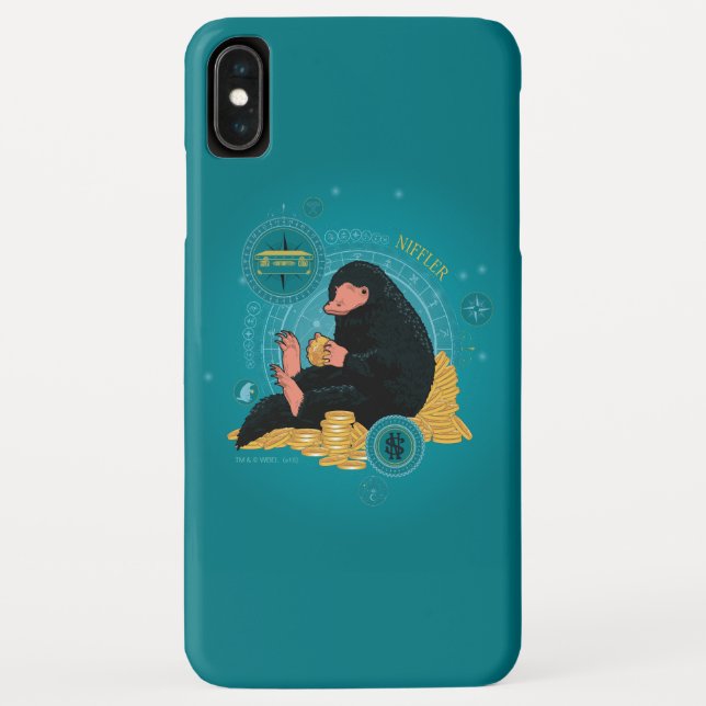 Coques Case-Mate iPhone Carton NIFFLER™ Avec Pièces D'Or (Dos)