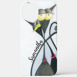Case-Mate iPhone Case Cartoon de chats gris et noir
