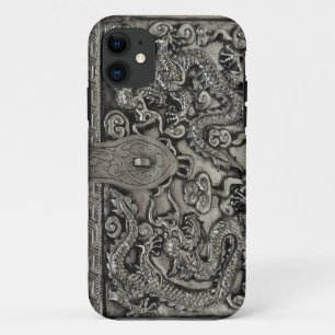 Coque Case-Mate Pour iPhone cas argenté antique de l'iphone 5 de dragon