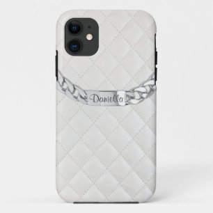 Coques Pour iPhone Cas argenté de téléphone de chaîne
