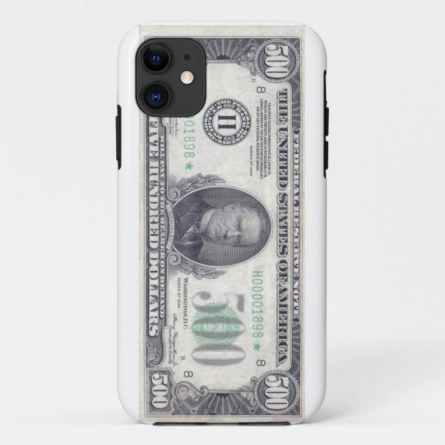 Coques Case-Mate iPhone Cas de billet d'un dollar 500 (Dos)