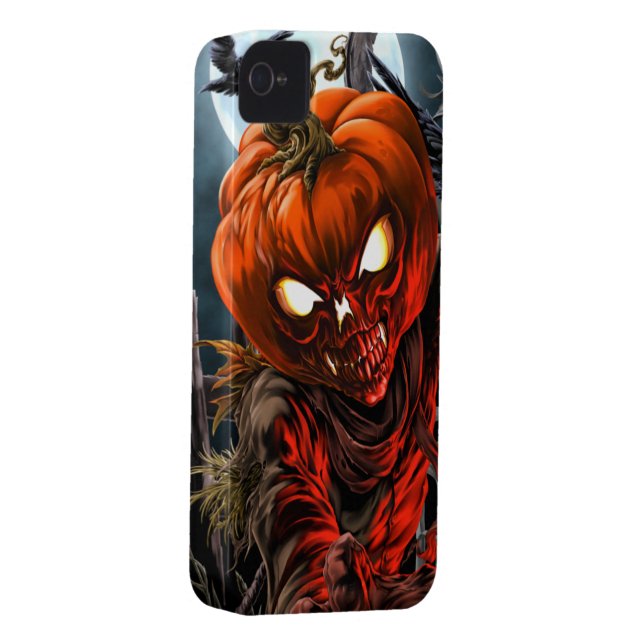 Coques Case-Mate iPhone Cas de l'iPhone 4 de moissonneuse de Halloween (Dos/Droit)