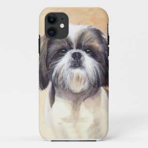 Coques Pour iPhone Cas de l'iPhone 5 d'aquarelle de Shih Tzu