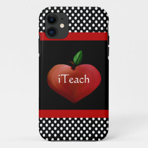 Coque iPhone 11 Cas de l'iPhone 5 de coeur du professeur rouge